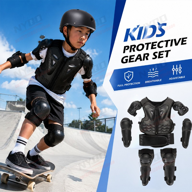 Motorcycle Gear For Kids - Kids Motocross Protective Gear Set, Children
